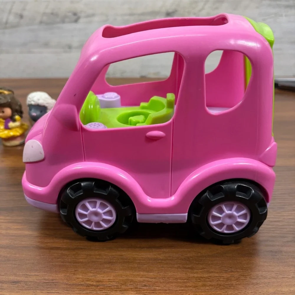 Fisher Price Little People Pink All Around Car,‎ Beauty and the Beast Qty 5 2013